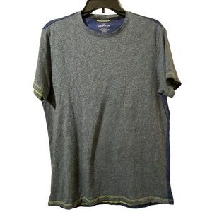 Bombas Men's Bee Better Heathered Gray/Blue Colorblock Crew Neck T-Shirt Size M